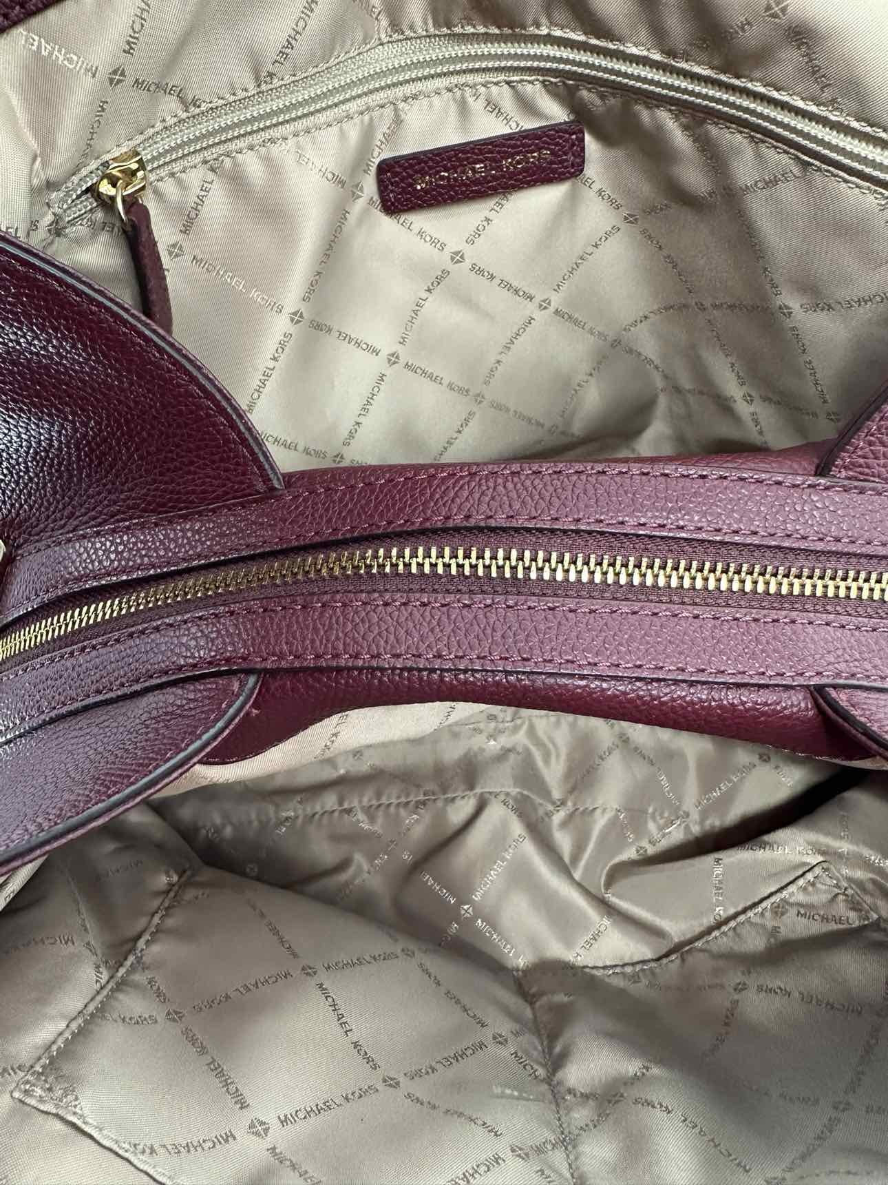 Michael Kors Leighton Merlot Satchel