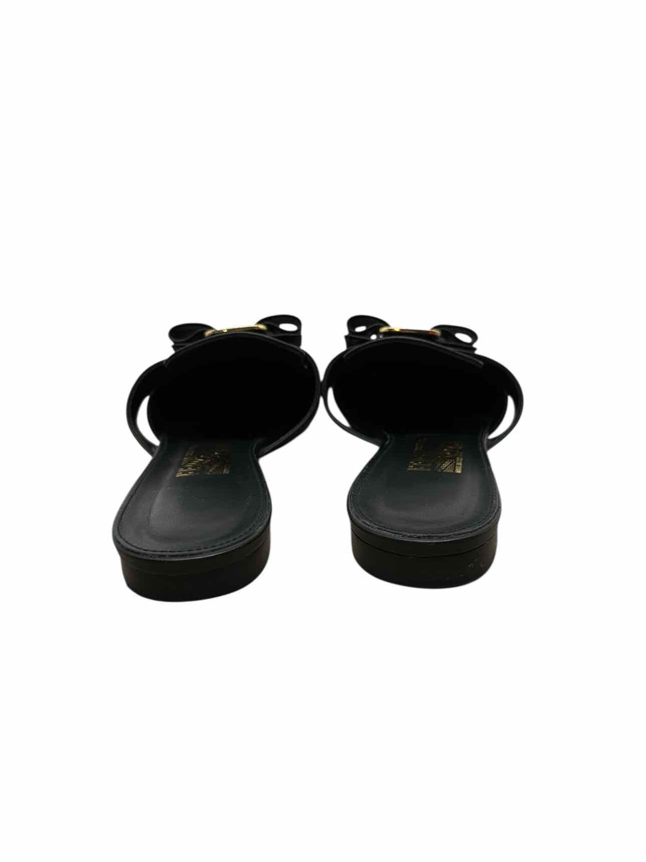 Salvatore Ferragamo Vara Bow Mule Black Shoe Size 8C