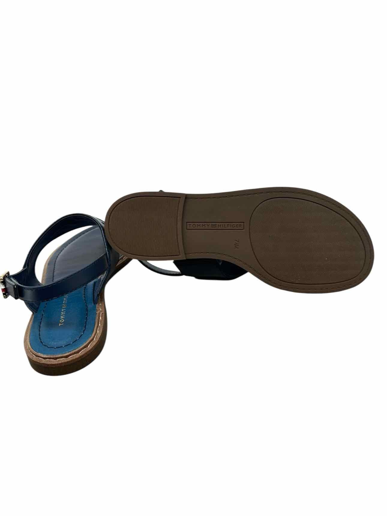 Tommy Hilfiger Navy Sandals Shoe Size 7.5 **NEW**