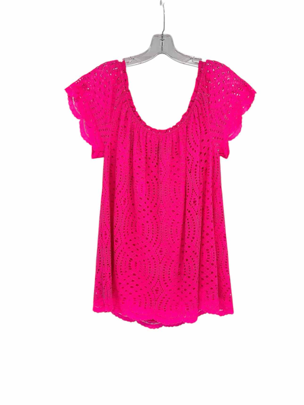 Lilly Pulitzer Hot Pink Size XL Short Sleeve Top