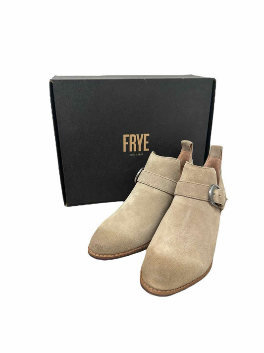 Frye Mia Cut Out Bootie Beige Shoe Size 8