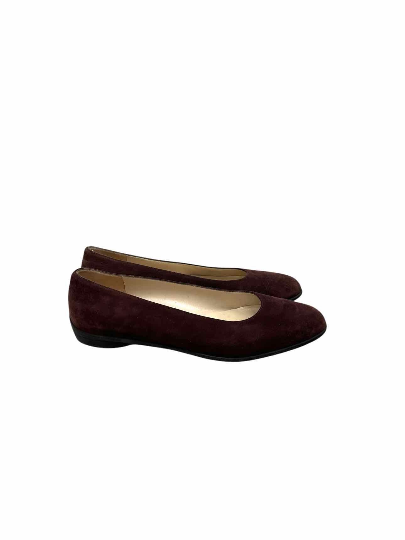 Salvatore Ferragamo Burgundy Flats Shoe Size 8