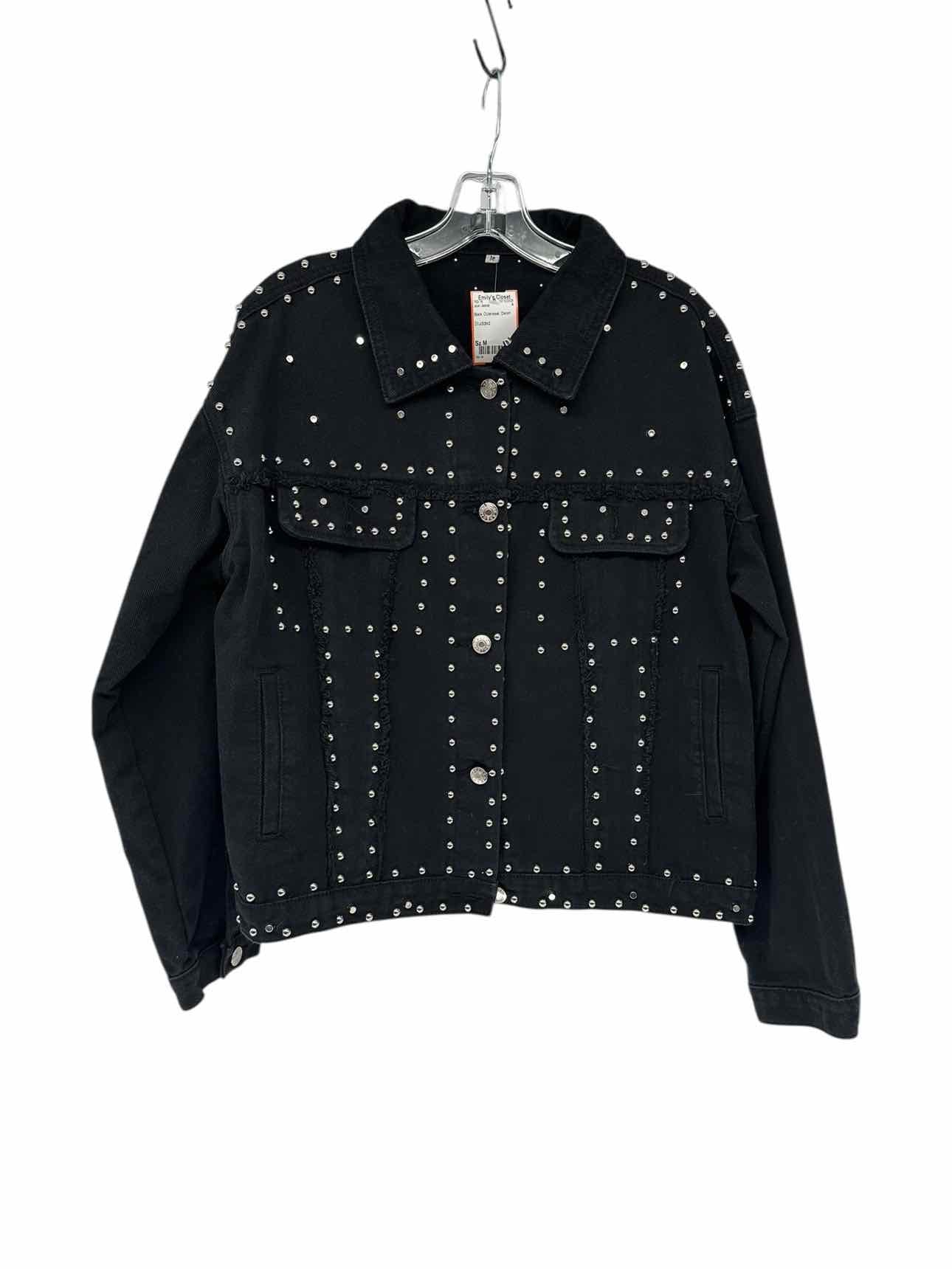 Black Studded Jean Jacket  Size M
