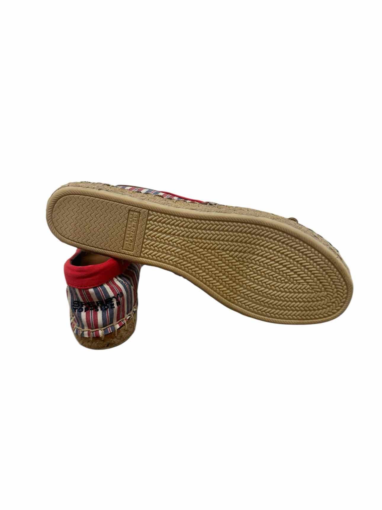 Sperry Katama Red/Blue Stripe Espadrilles Shoe Size 8 **NEW**