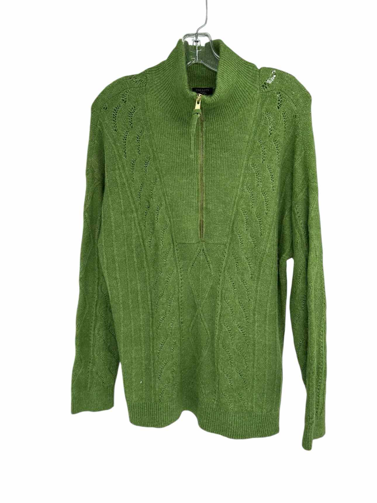 Talbots Green Half-zip Sweater Size PL