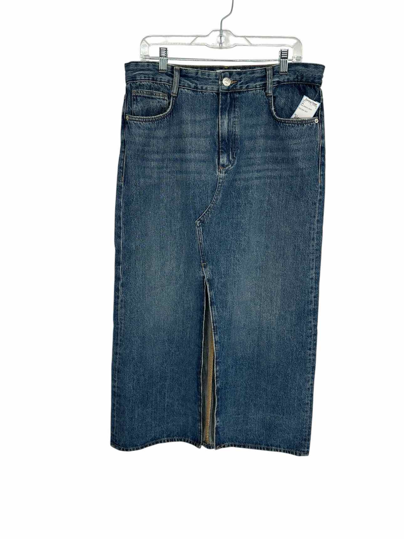 Zara Midi Blue Jean Skirt Size L