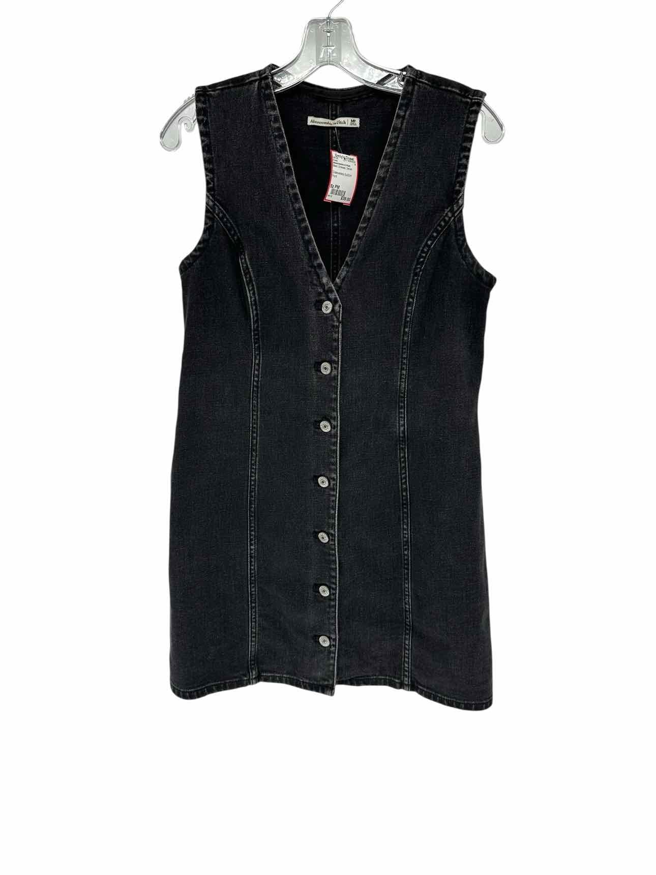 Abercrombie & Fitch Sleeveless Black Denim Dress Size PM