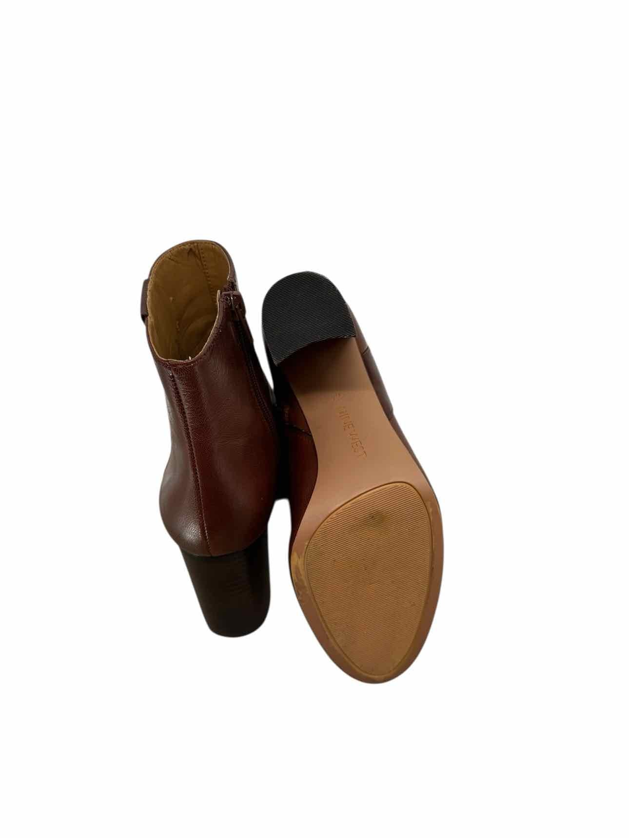 Nine West Why Not Cognac Bootie Shoe Size 7