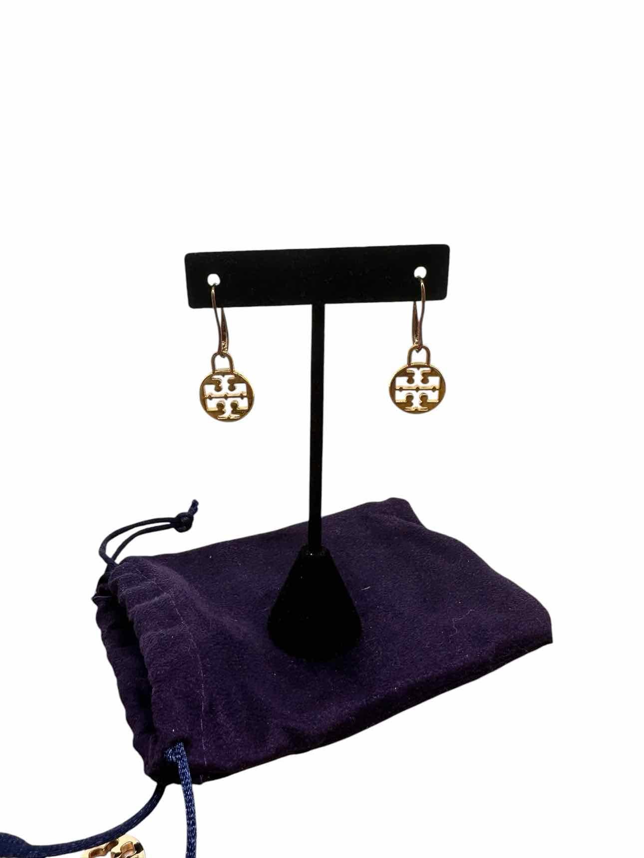 Tory Burch Logo Medallian Dangle Earrings