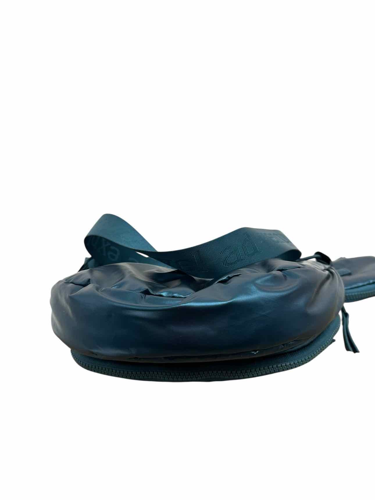 Samantha Brown Half Moon Travel Sling Blue Vinyl Sling bag