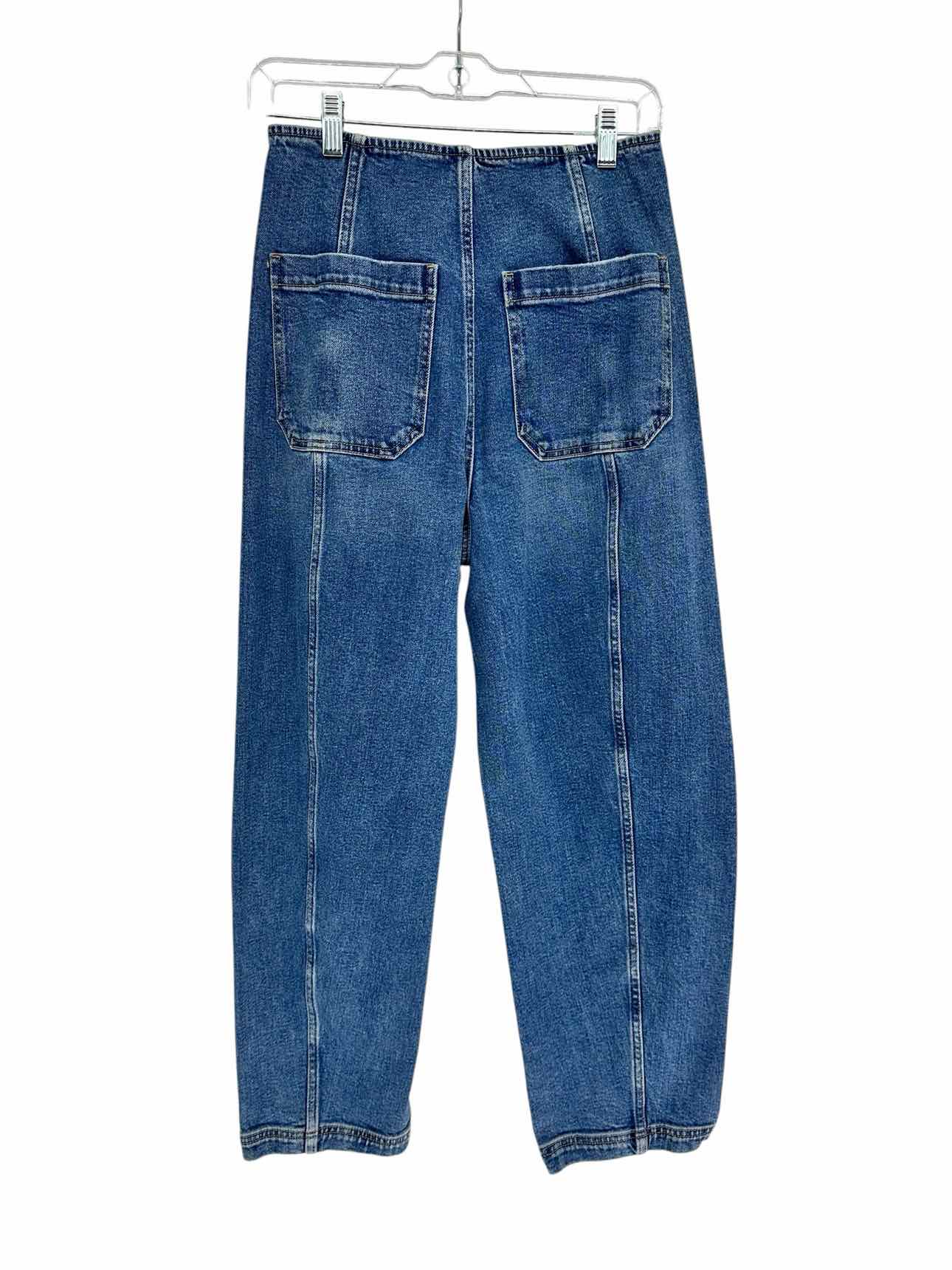 Pistola Blair High-Rise Seamed Barrel Jeans Blue Size 4
