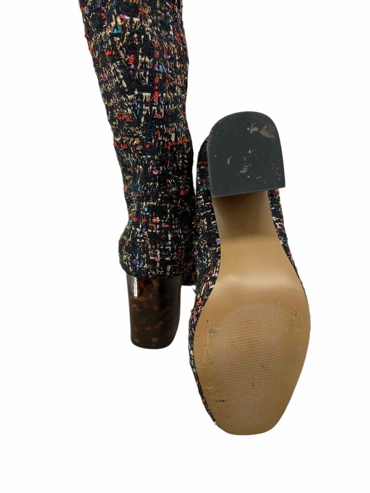 Betsey Johnson Harmoni Tall Multi-Color Tweed Boots Shoe Size 8 **NEW**