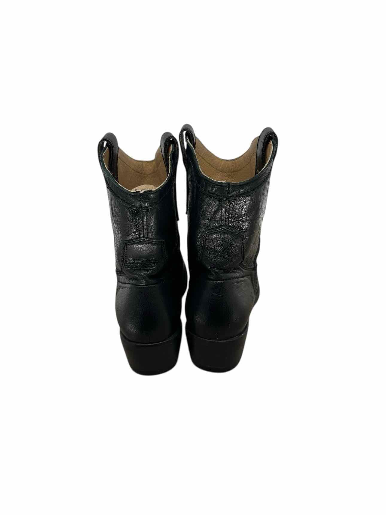 Frye Carson Shortie Western Ankle Boot Black Shoe Size 7