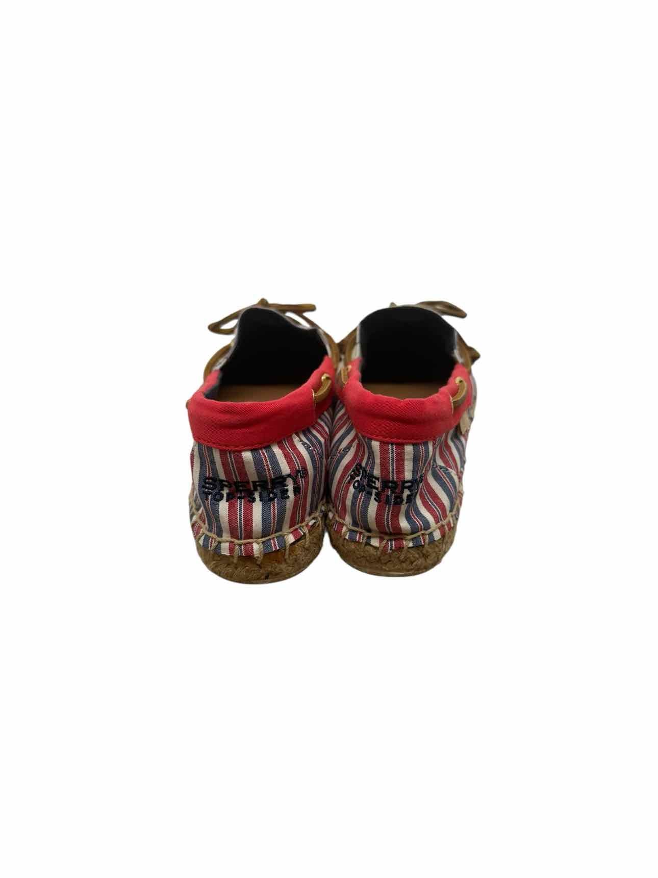 Sperry Katama Red/Blue Stripe Espadrilles Shoe Size 8 **NEW**