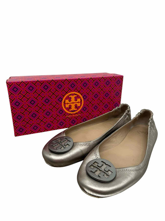 Tory Burch Minnie Travel Ballet Flat w/ Pearlized Logo Shoe Size 11