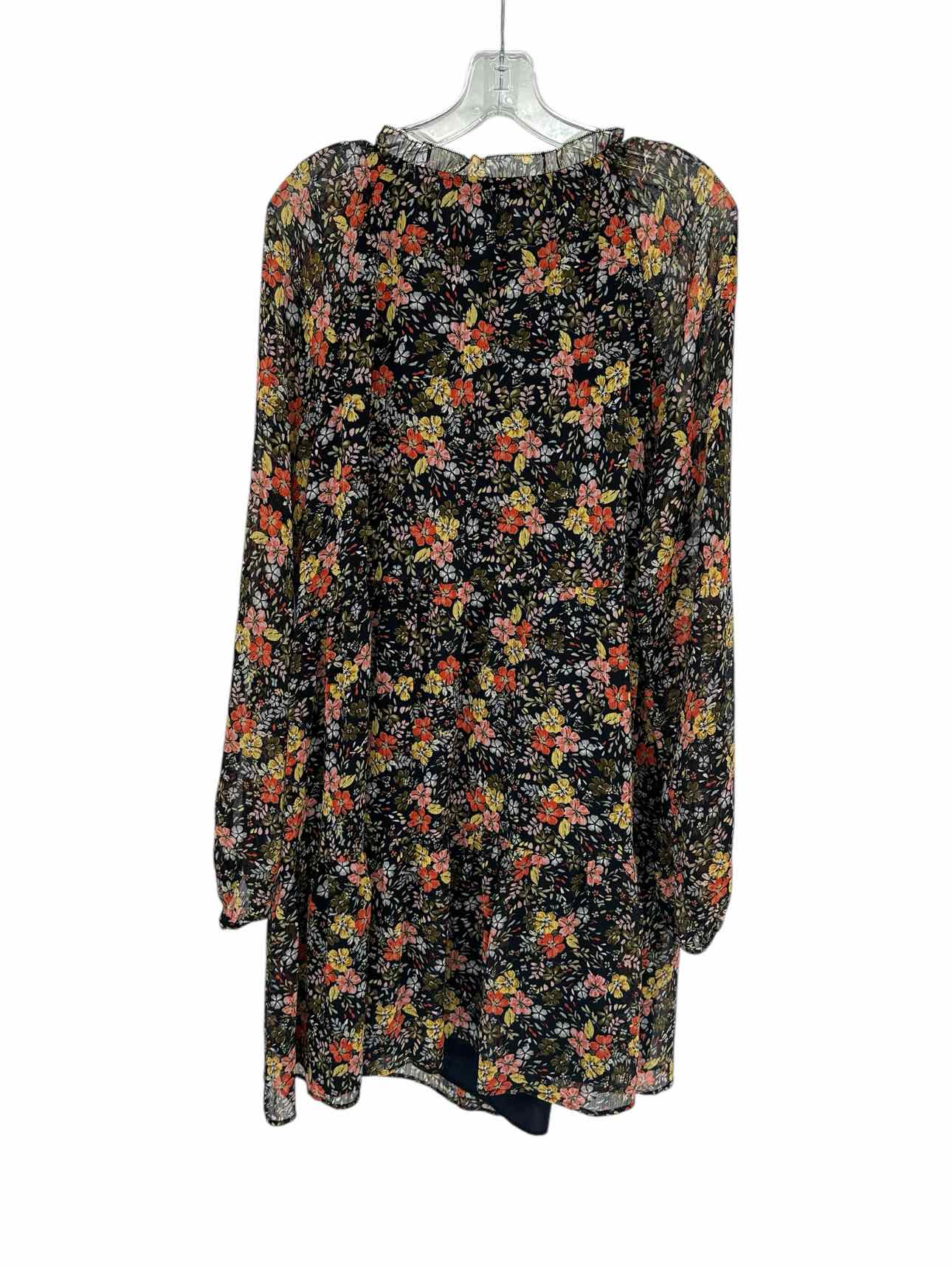 Loft Multi-Color Long Sleeve Dress Size L