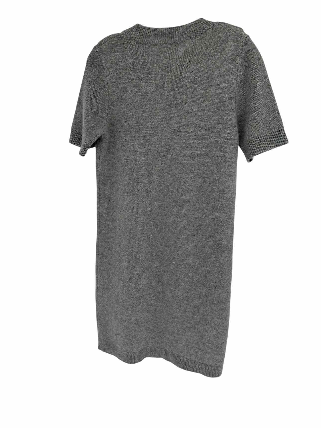 Quince Mongolian Cashmere Short Sleeve Mini Dress Gray Size XS
