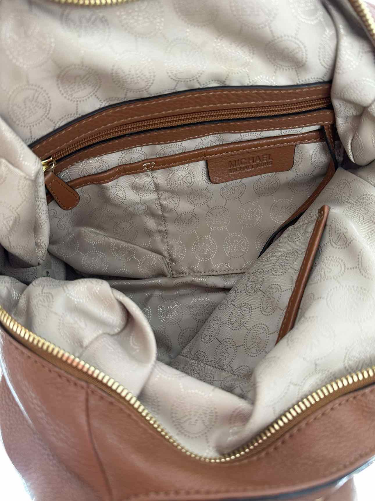 Michael Kors Fulton Tan Leather Shoulder Bag