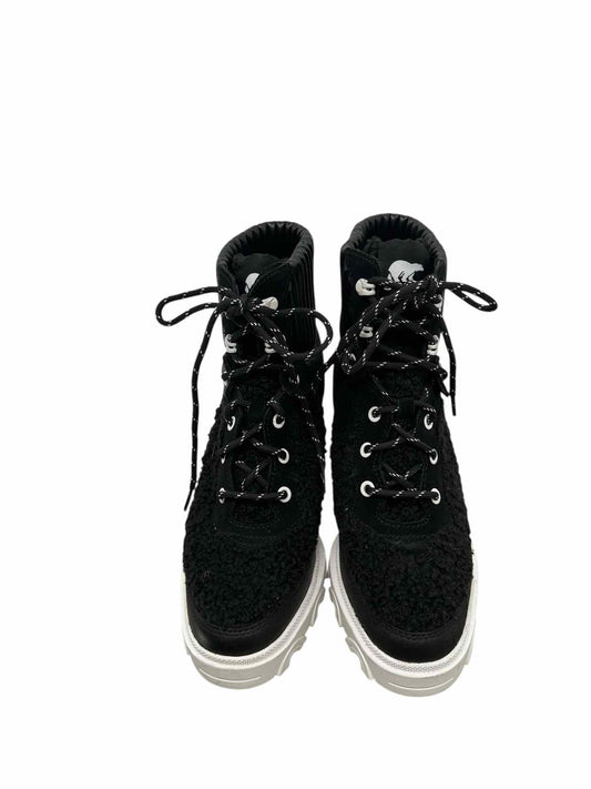 Sorel Brex Heel Lace Up Black Bootie Shoe Size 9