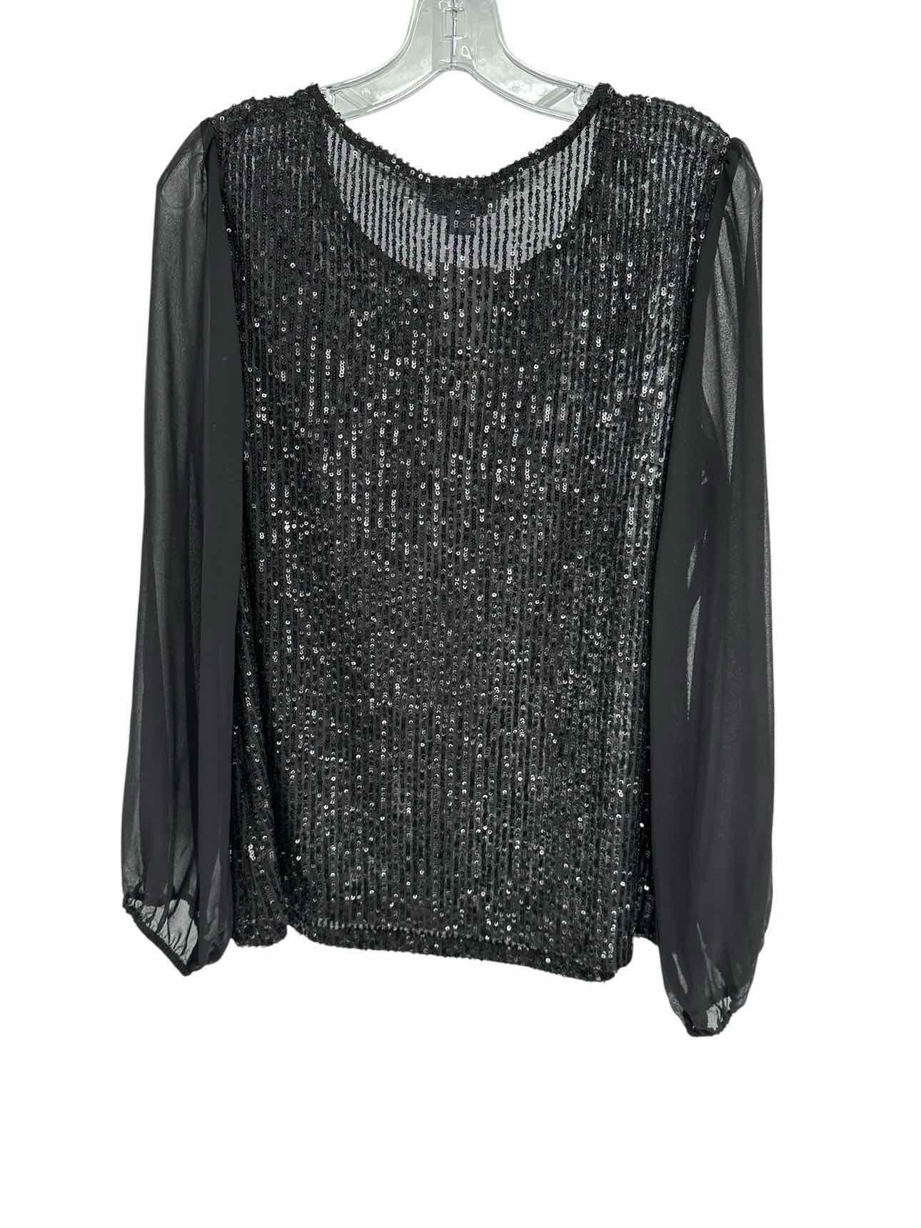 CeCe Black Size M Long Sleeve Top **NEW**