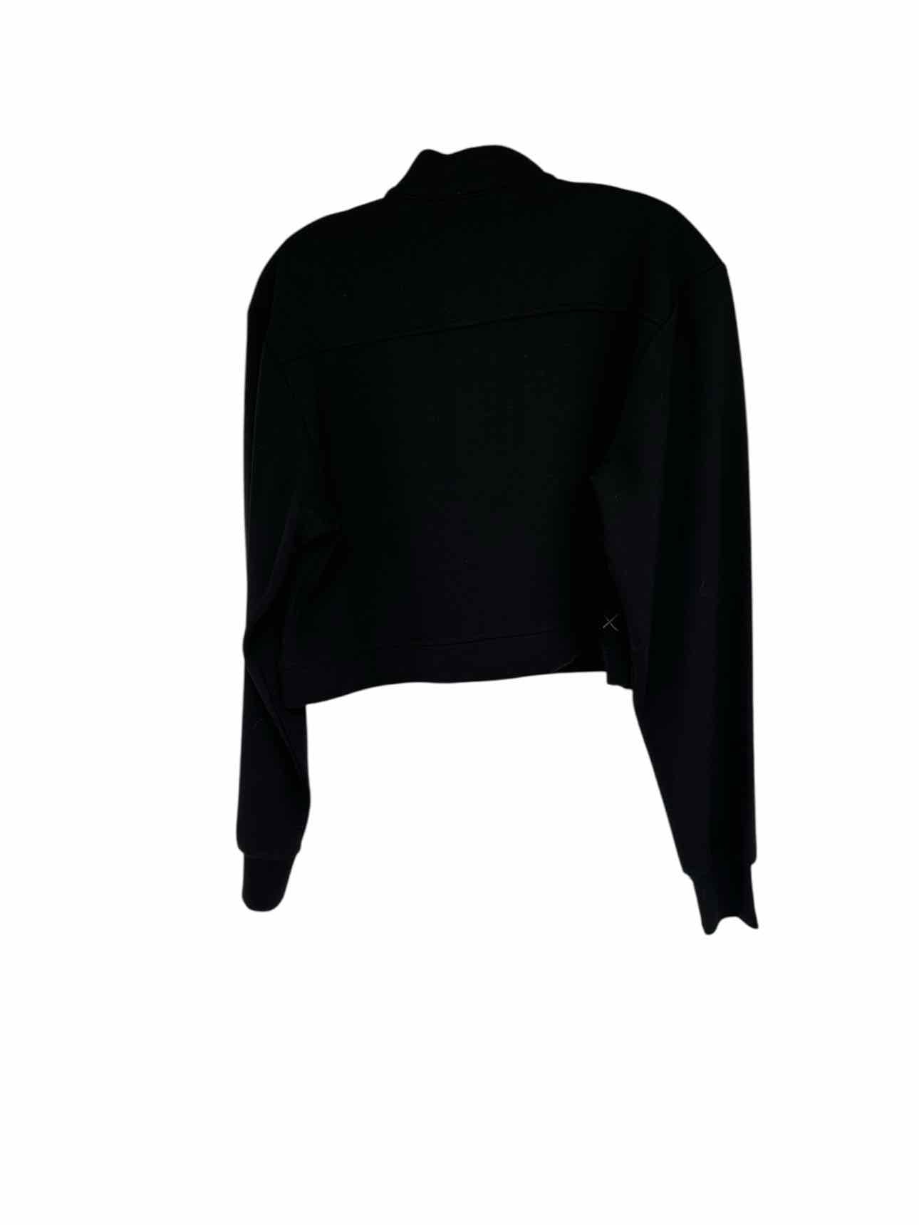 X Cuts Black Cropped Half-Zip Sweatshirt Size S