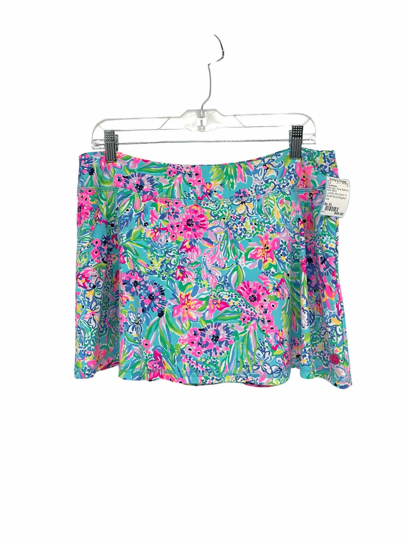 Lilly PulitzerLuxletic Aila Skort in Amalfi Blue Alligator Isle Size XL