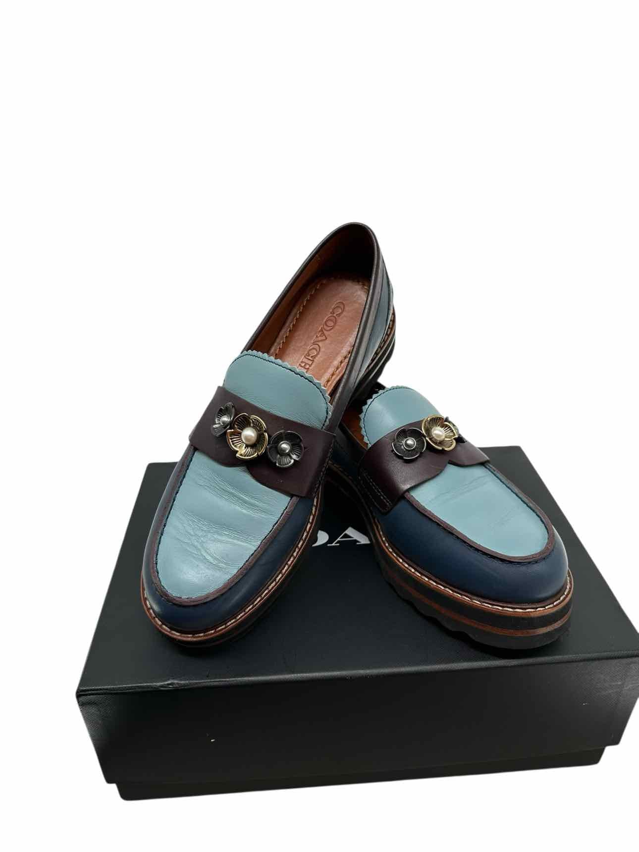 Coach Lenox Loafer Blue Shoe Size 7