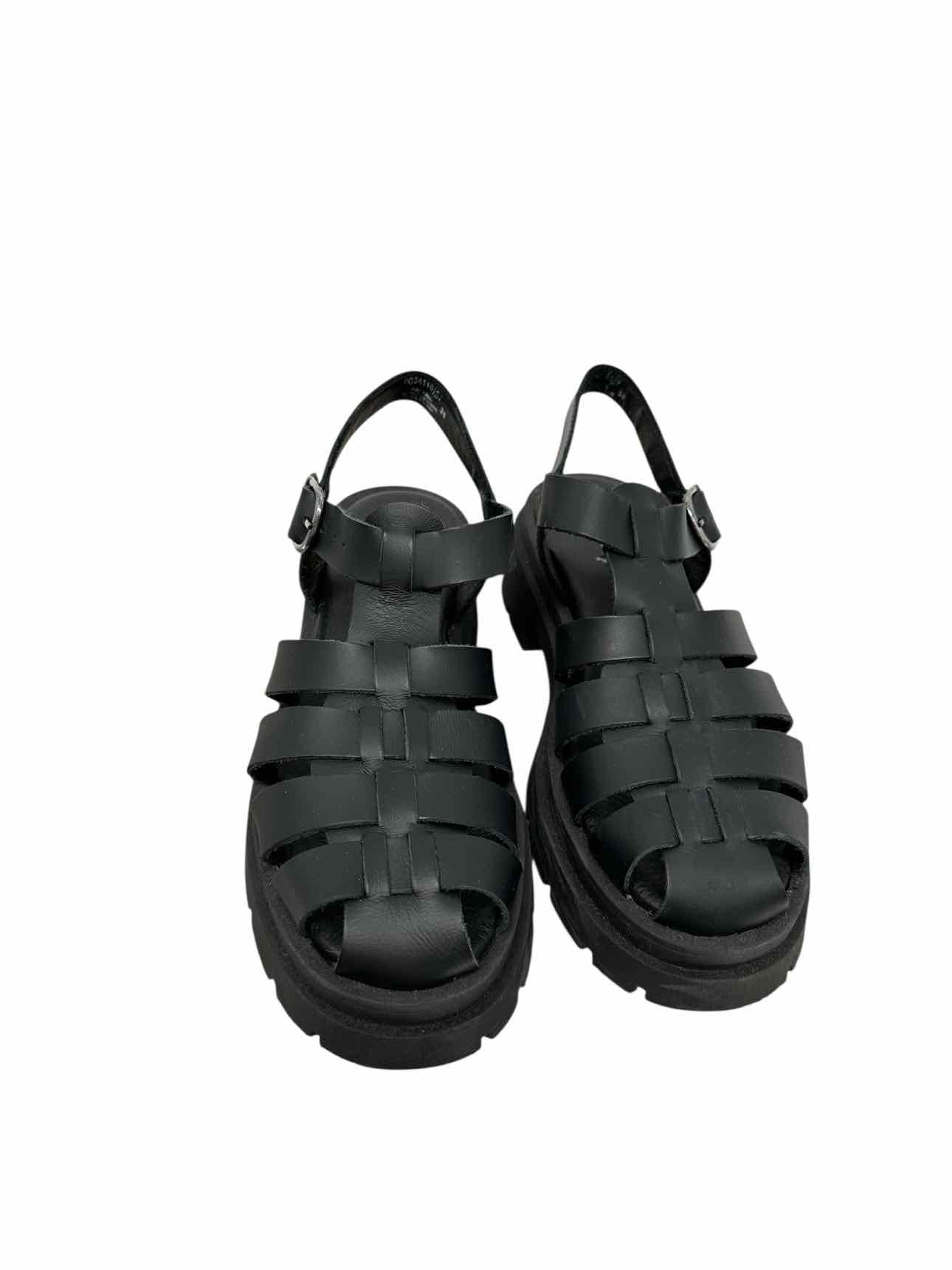 Free People Delaney Fisherman Lug Sole Black Shoe Size 7.5