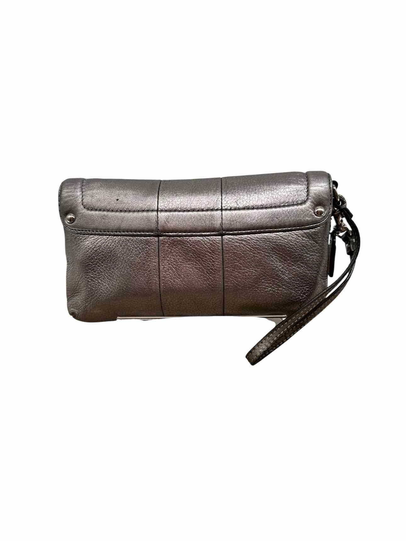Coach Kristen Metallic Leather Wristlet