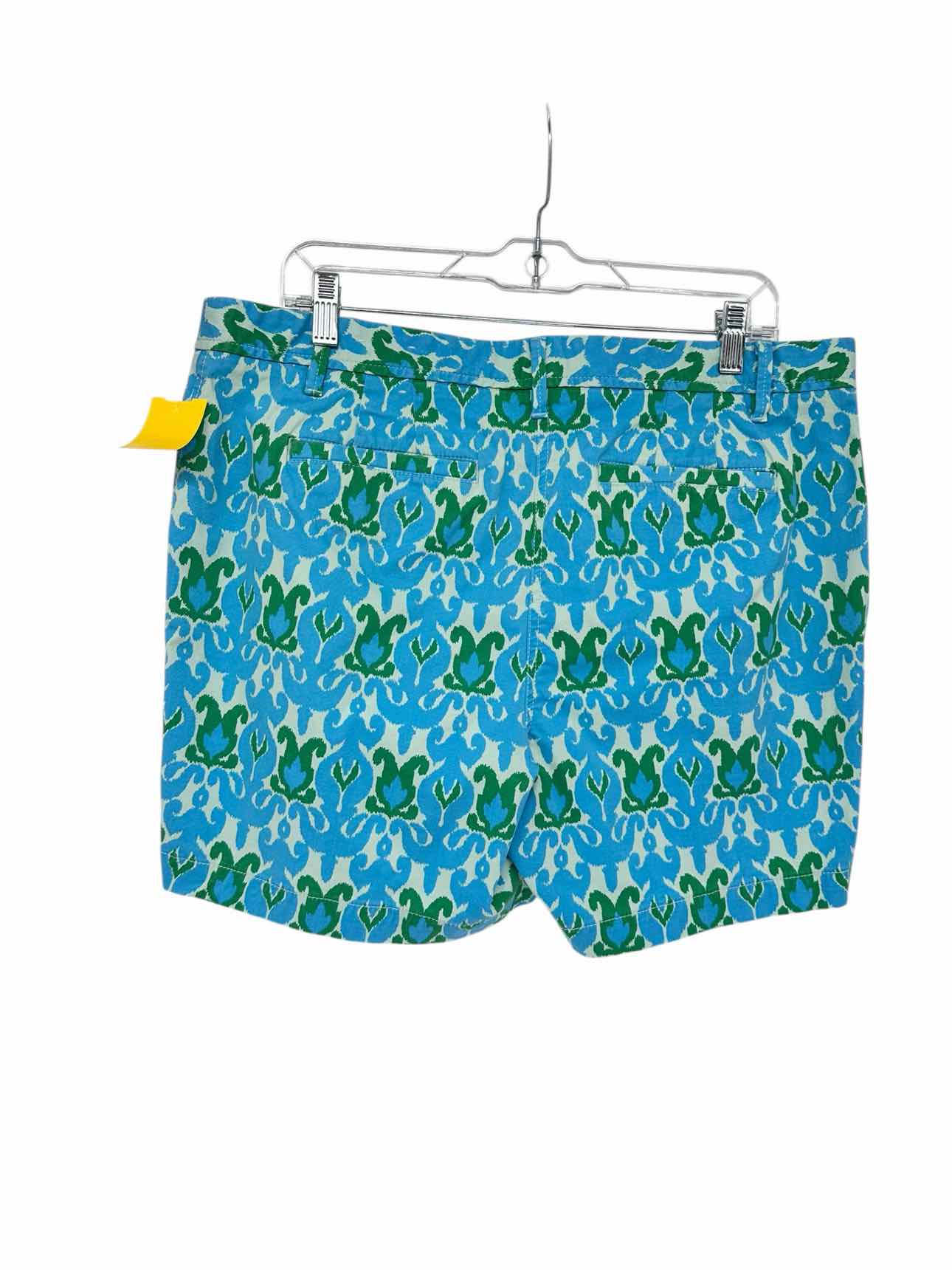Talbots Relaxed Chino Short 6" Blue Print Size 14P