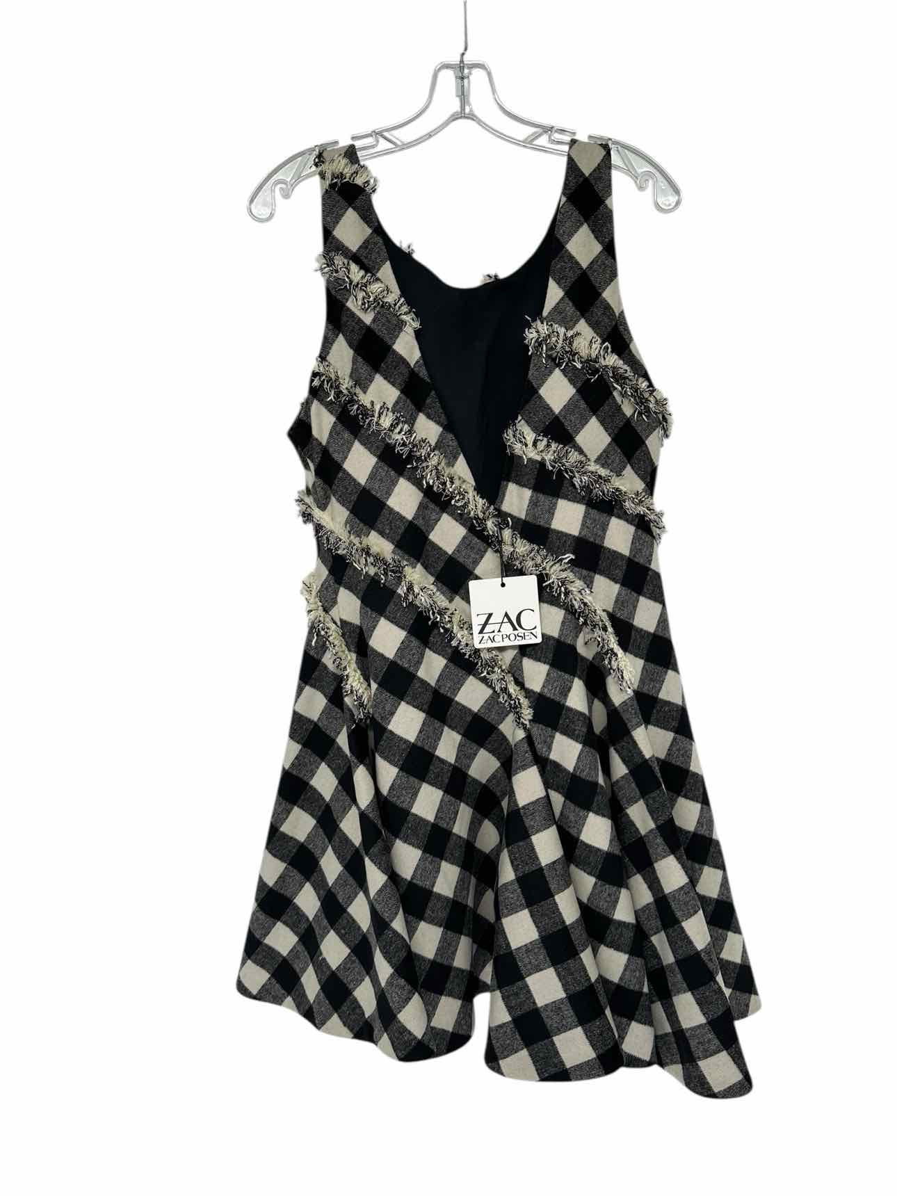 ZAC Zach Posen Lulu Flannel Wool Checkered Dress  Size 12 **NEW**