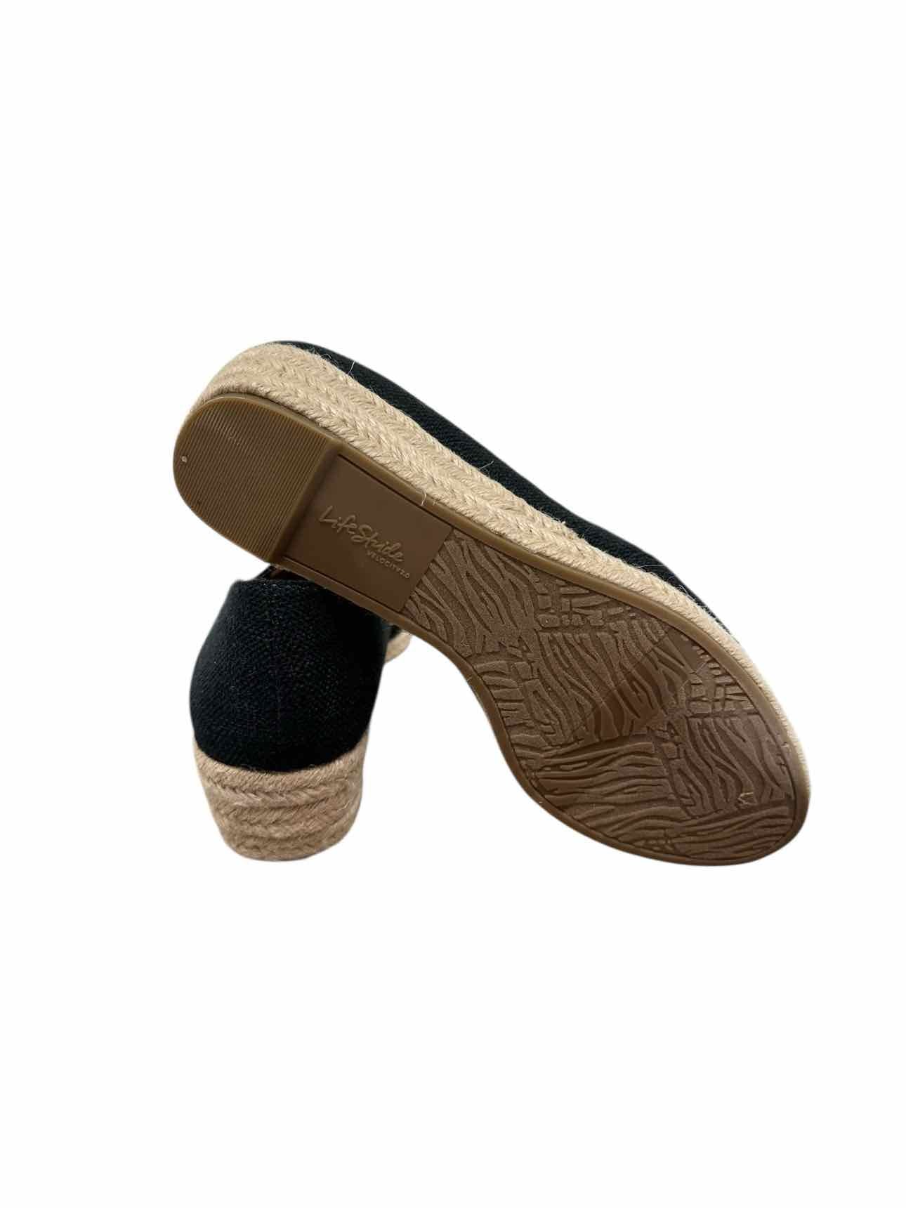 Life Stride Kamilla Espadrilles Black Shoe Size 9W