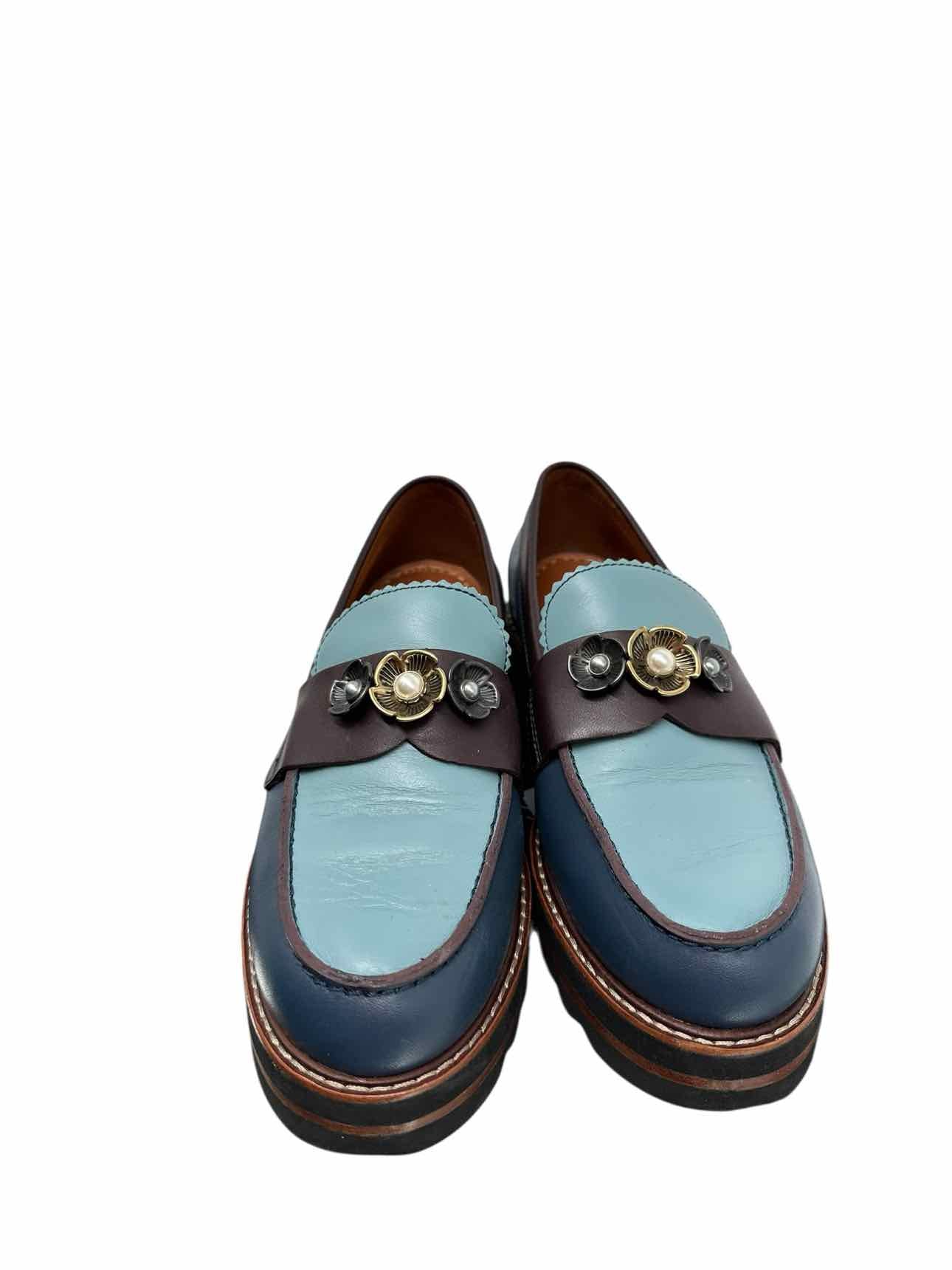 Coach Lenox Loafer Blue Shoe Size 7