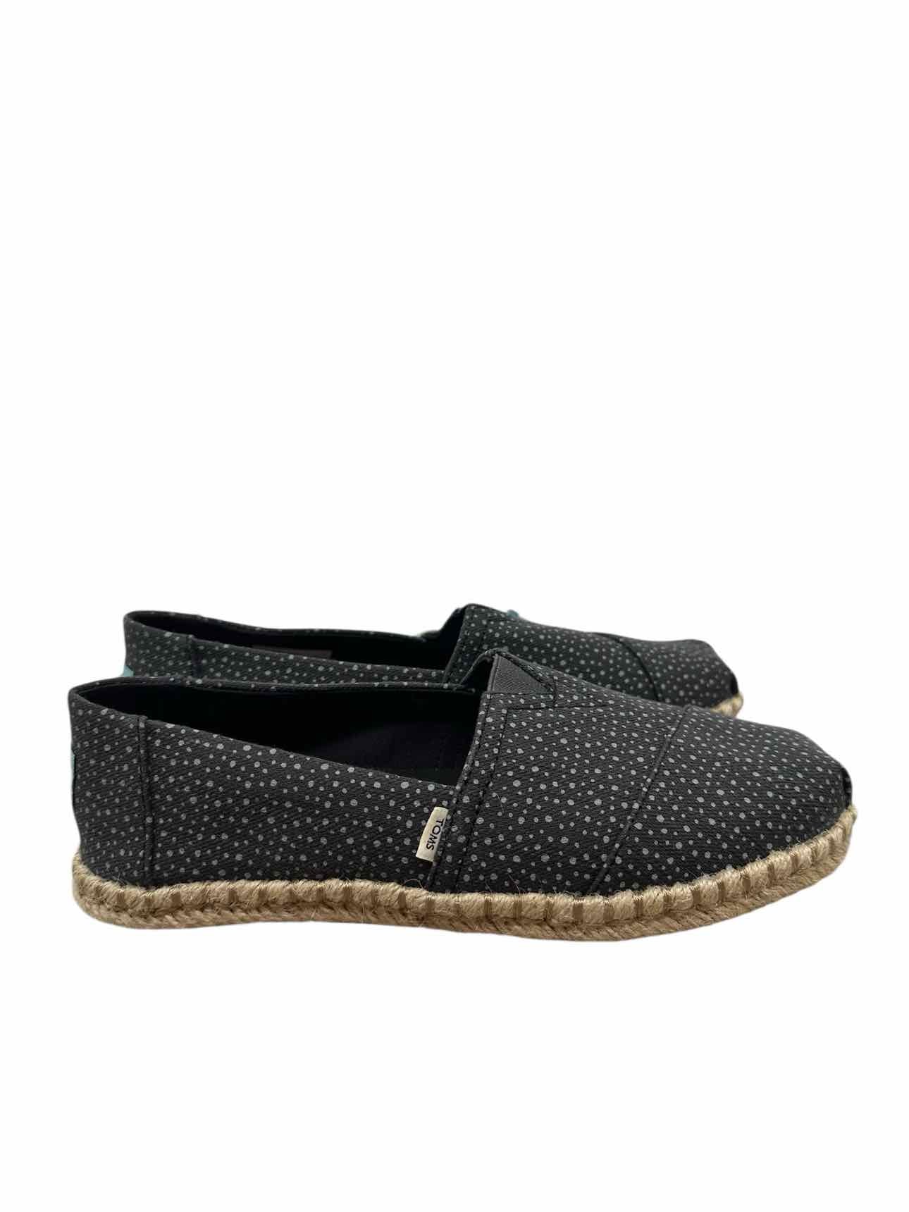 Toms Alpargata Rope Black Espadrilles Shoe Size 8 **NEW**