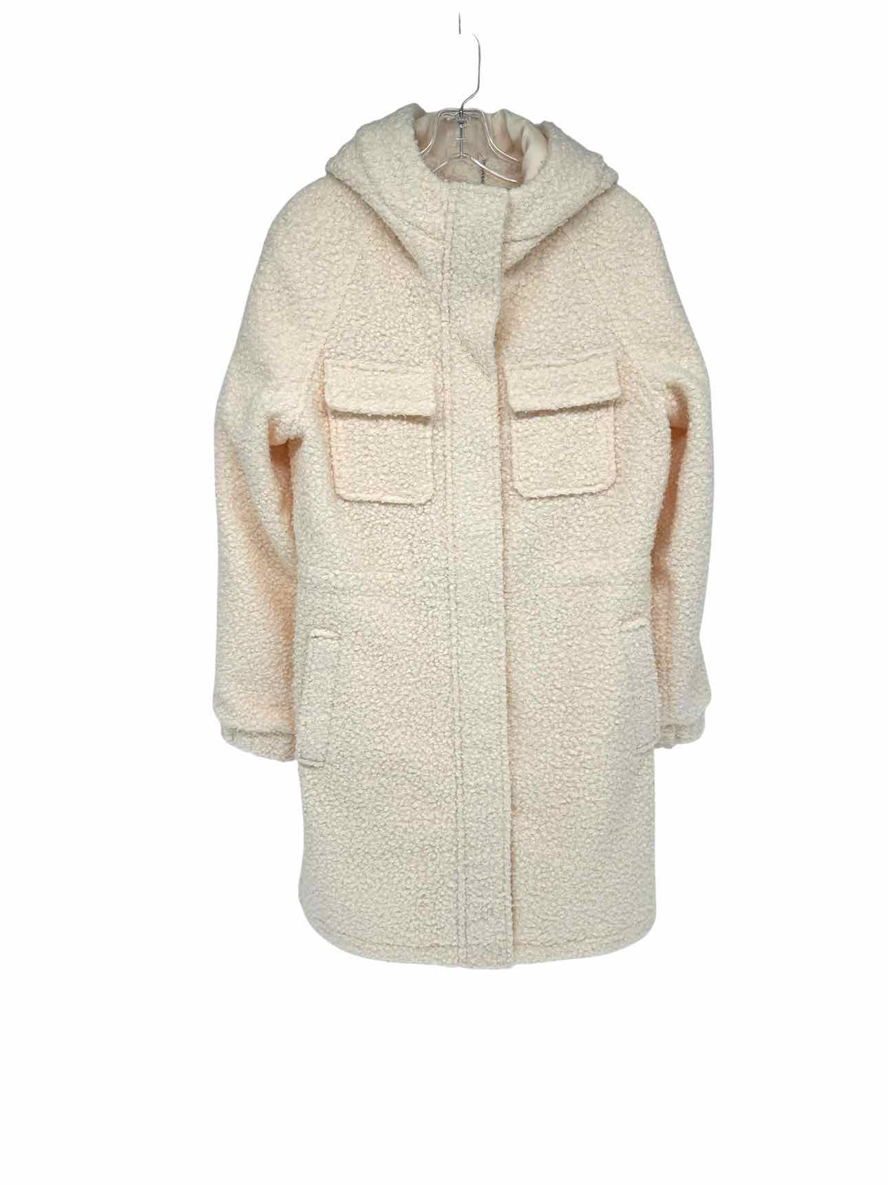 BCBGMaxazria Teddy Coat Cream Size M