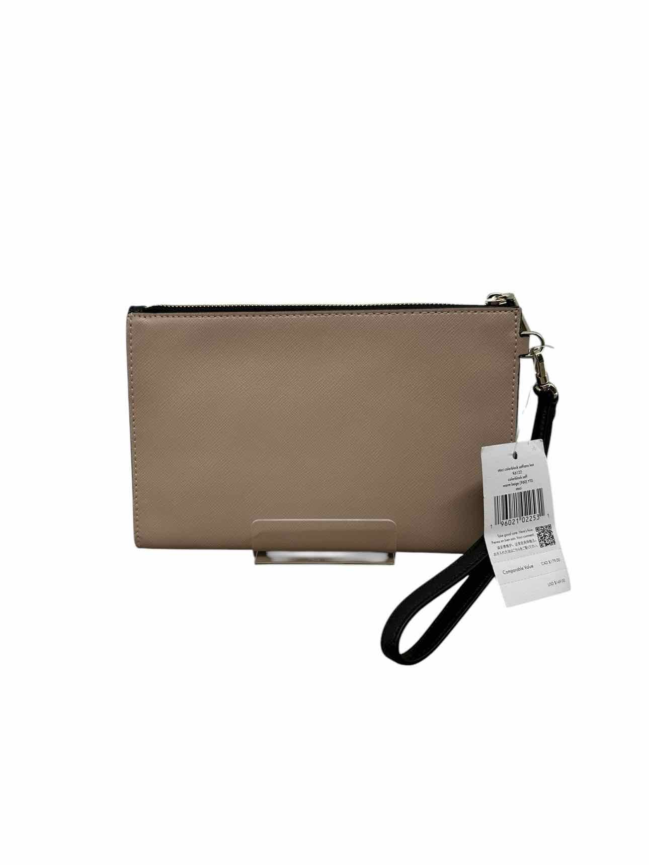 Kate Spade Staci Colorblock Black Leather Wristlet **NEW**