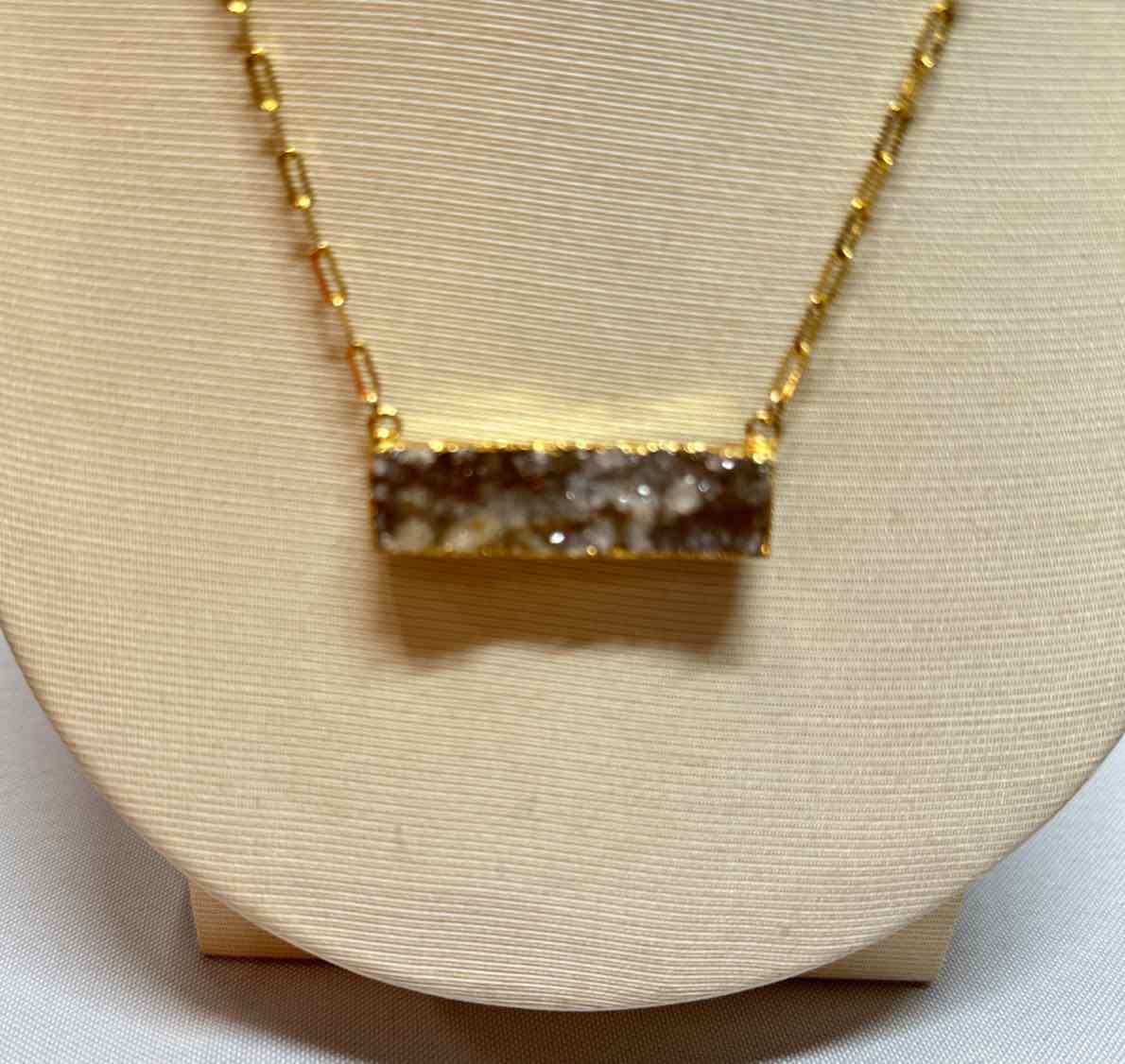 Karol Kirberger Druzy Quartz Necklace NEW