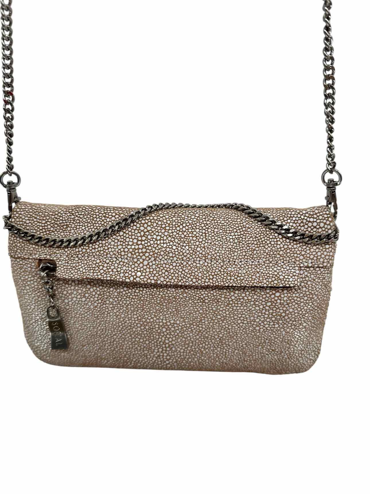 Sorial Beige Leather Crossbody