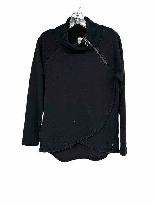 Athleta Cozy Karma Asym Pullover Black Size S