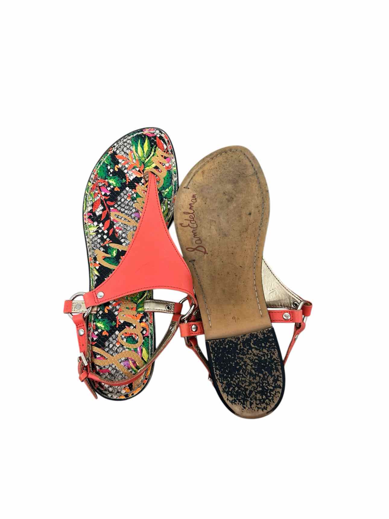 Sam Edelman Greta Thong Sandals Orange Shoe Size 9.5