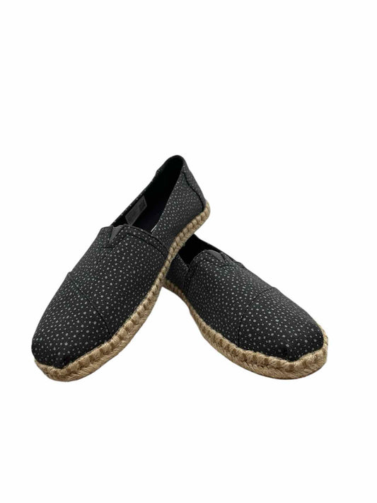 Toms Alpargata Rope Black Espadrilles Shoe Size 8  **NEW**