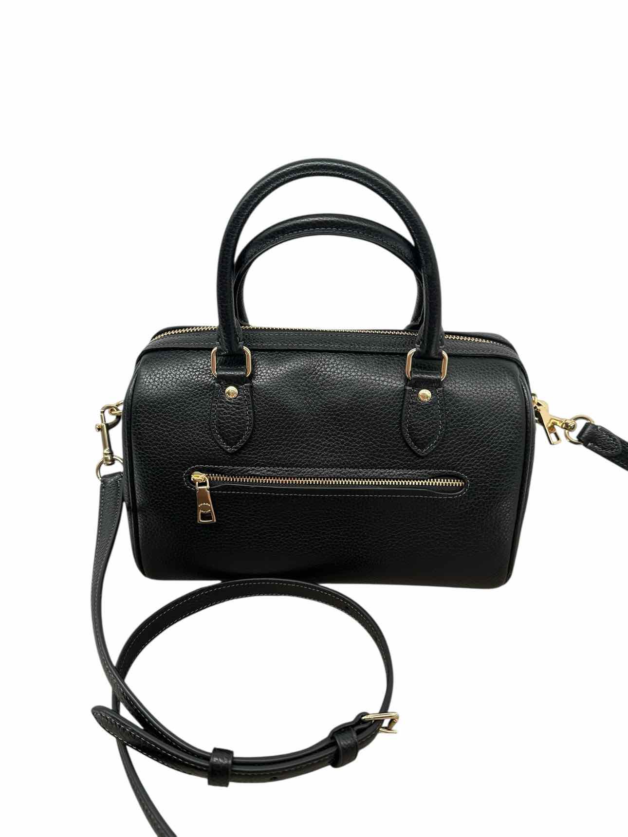 Coach Small Rowan Satchel Black Leather Satchel