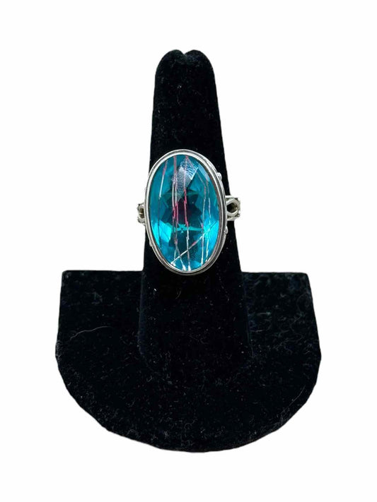 Sajen Blue Celestial Pariba Rutilated Quartz Adjustable Ring