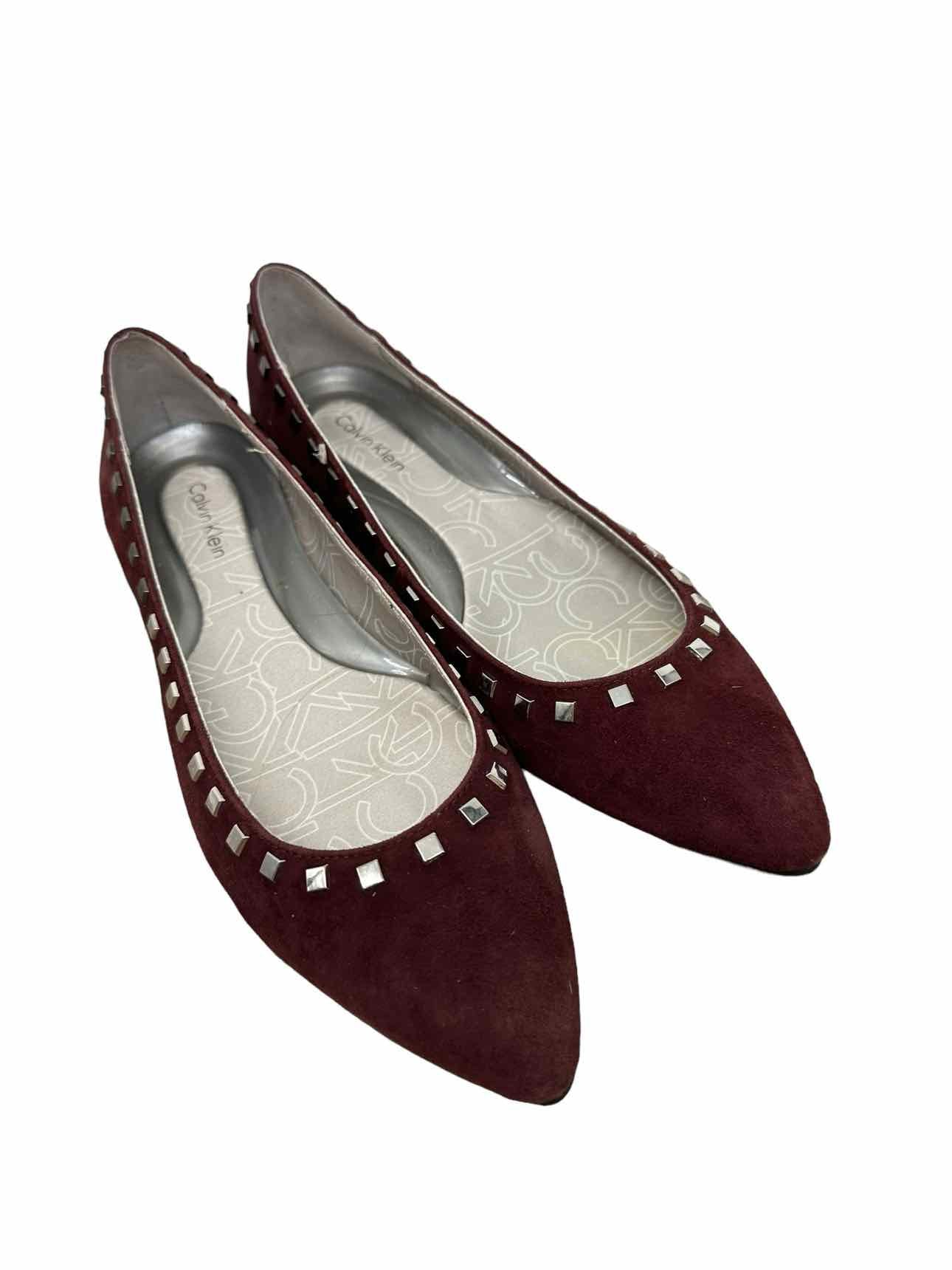 Calvin Klein Burgundy Flats SIZE 8 **NEW**