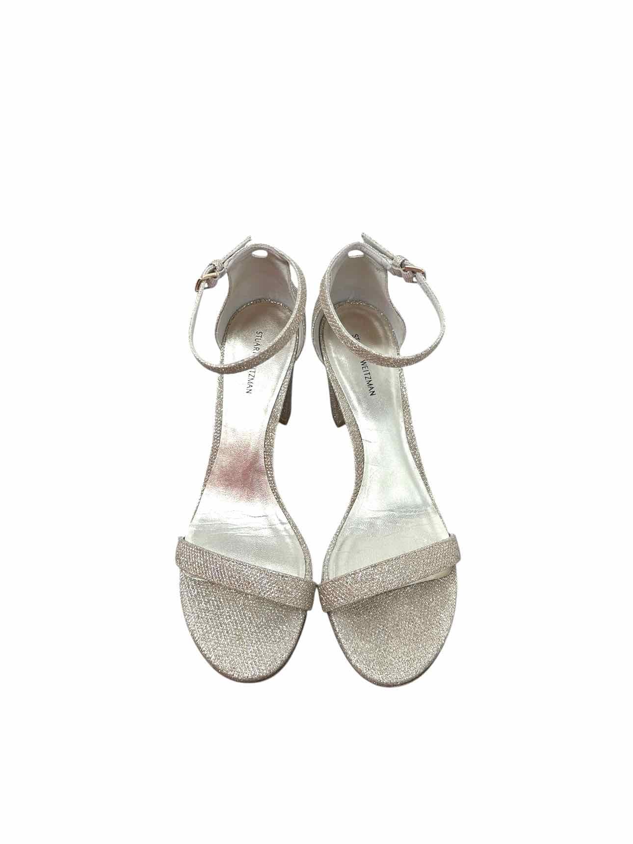 Stuart Weitzman Amelina Dress Sandal Gold Shoe Size 10