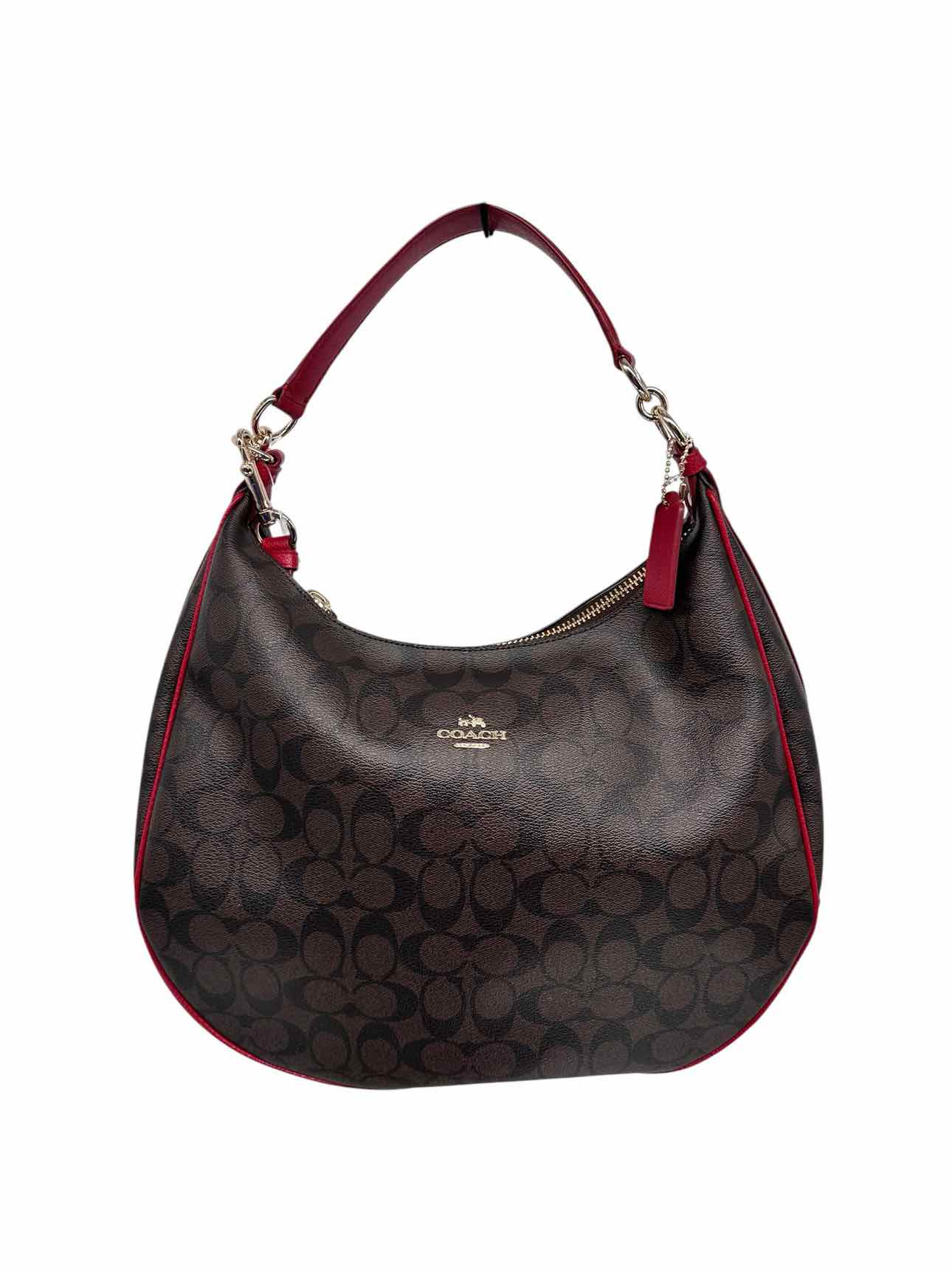 Coach Signature Harley Hobo w/ Red Trim  **NEW**