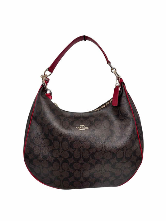 Coach Signature Harley Hobo w/ Red Trim  **NEW**