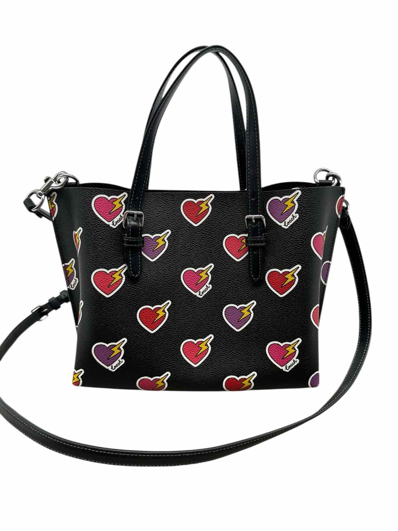 Coach Mollie Tote Bag 25 w/ Heart Bolt Print
