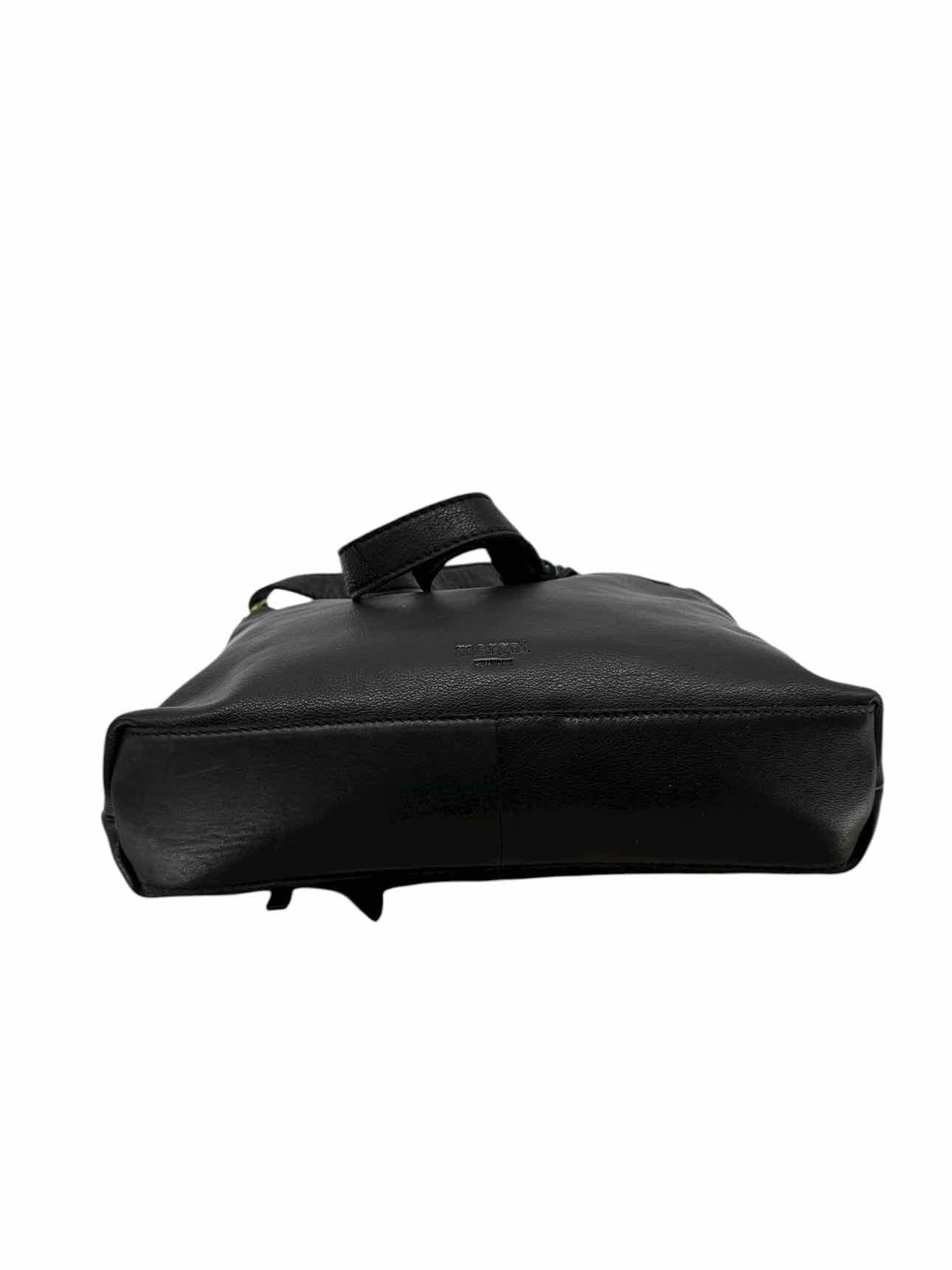 Margot Mickey Double Zip Black Leather Crossbody