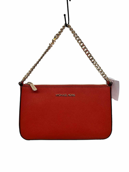 Michael Kors Jet Set Travel Medium Orange Leather Crossbody